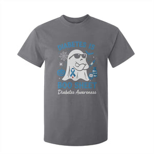 Diabetes is Boo Sheet T Shirt For Kid Funny Halloween Ghost Diabetes Type 1 2 Awareness TS10 Charcoal Print Your Wear