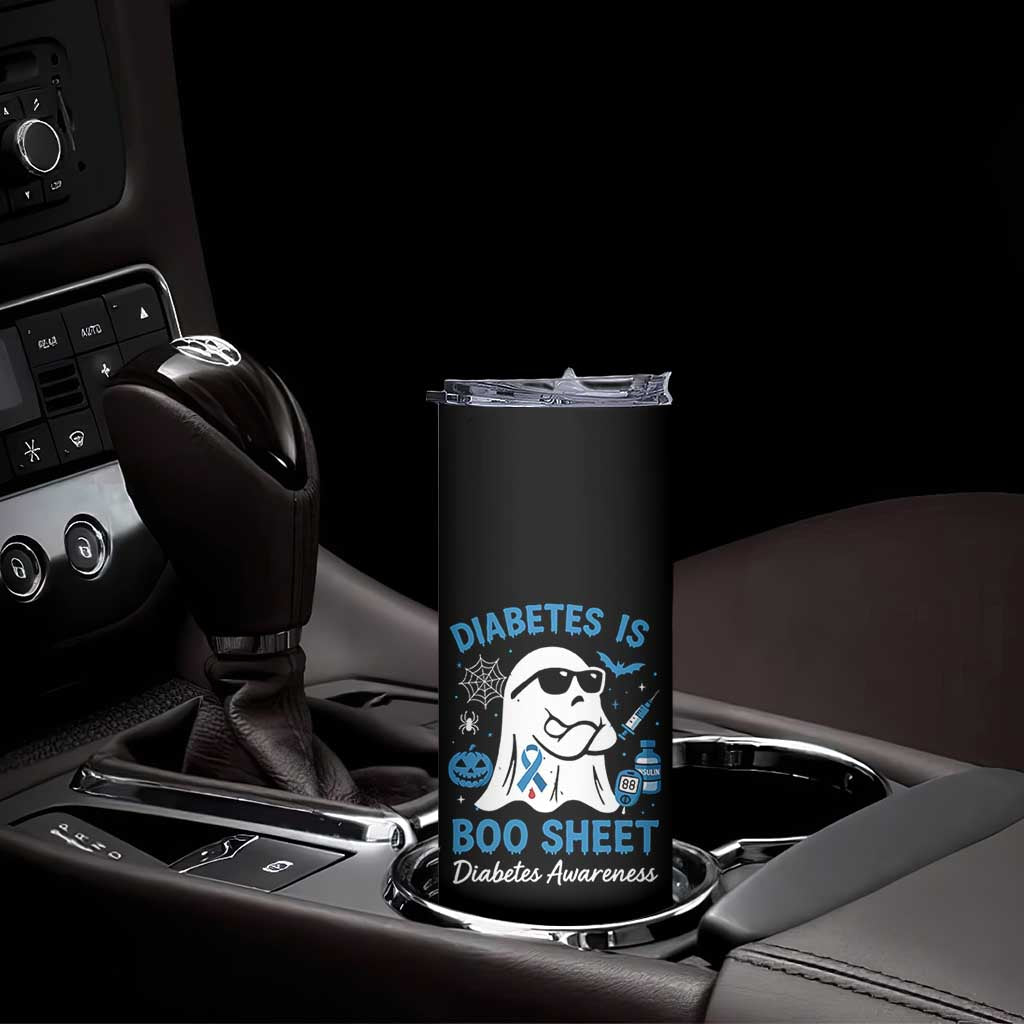 Diabetes is Boo Sheet Skinny Tumbler Funny Halloween Ghost Diabetes Type 1 2 Awareness TS10 Print Your Wear