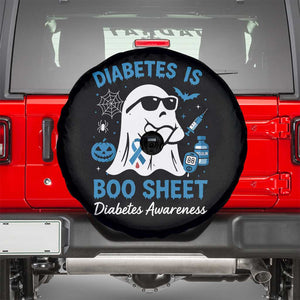 Diabetes is Boo Sheet Spare Tire Cover Funny Halloween Ghost Diabetes Type 1 2 Awareness TS10 Black Print Your Wear