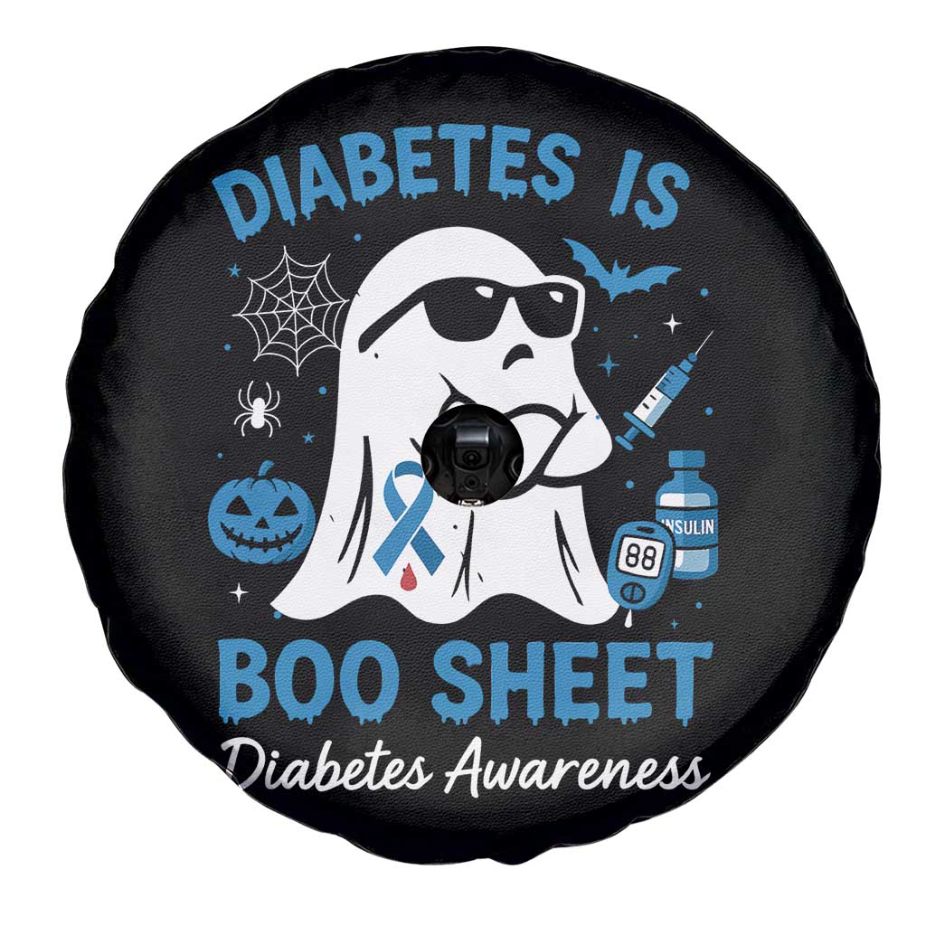 Diabetes is Boo Sheet Spare Tire Cover Funny Halloween Ghost Diabetes Type 1 2 Awareness TS10 Print Your Wear