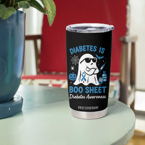 Diabetes is Boo Sheet Tumbler Cup Funny Halloween Ghost Diabetes Type 1 2 Awareness TS10 Print Your Wear