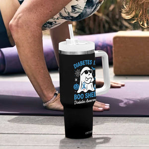 Diabetes is Boo Sheet Tumbler With Handle Funny Halloween Ghost Diabetes Type 1 2 Awareness TS10 Print Your Wear