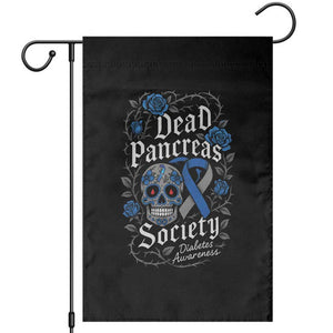 Funny Diabetes Type 1 Awareness Garden Flag Dead Pancreas Society Sugar Skull TS10 Black Print Your Wear