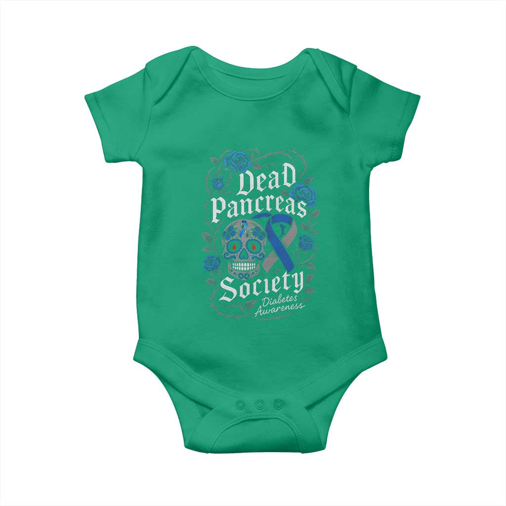 Funny Diabetes Type 1 Awareness Baby Onesie Dead Pancreas Society Sugar Skull TS10 Irish Green Print Your Wear