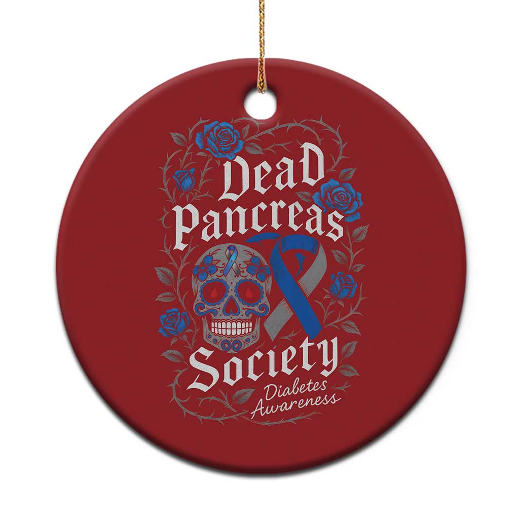 Funny Diabetes Type 1 Awareness Christmas Ornament Dead Pancreas Society Sugar Skull TS10 Print Your Wear