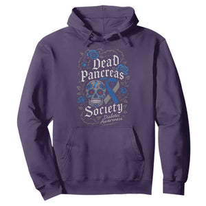Funny Diabetes Type 1 Awareness Hoodie Dead Pancreas Society Sugar Skull TS10 Purple Print Your Wear