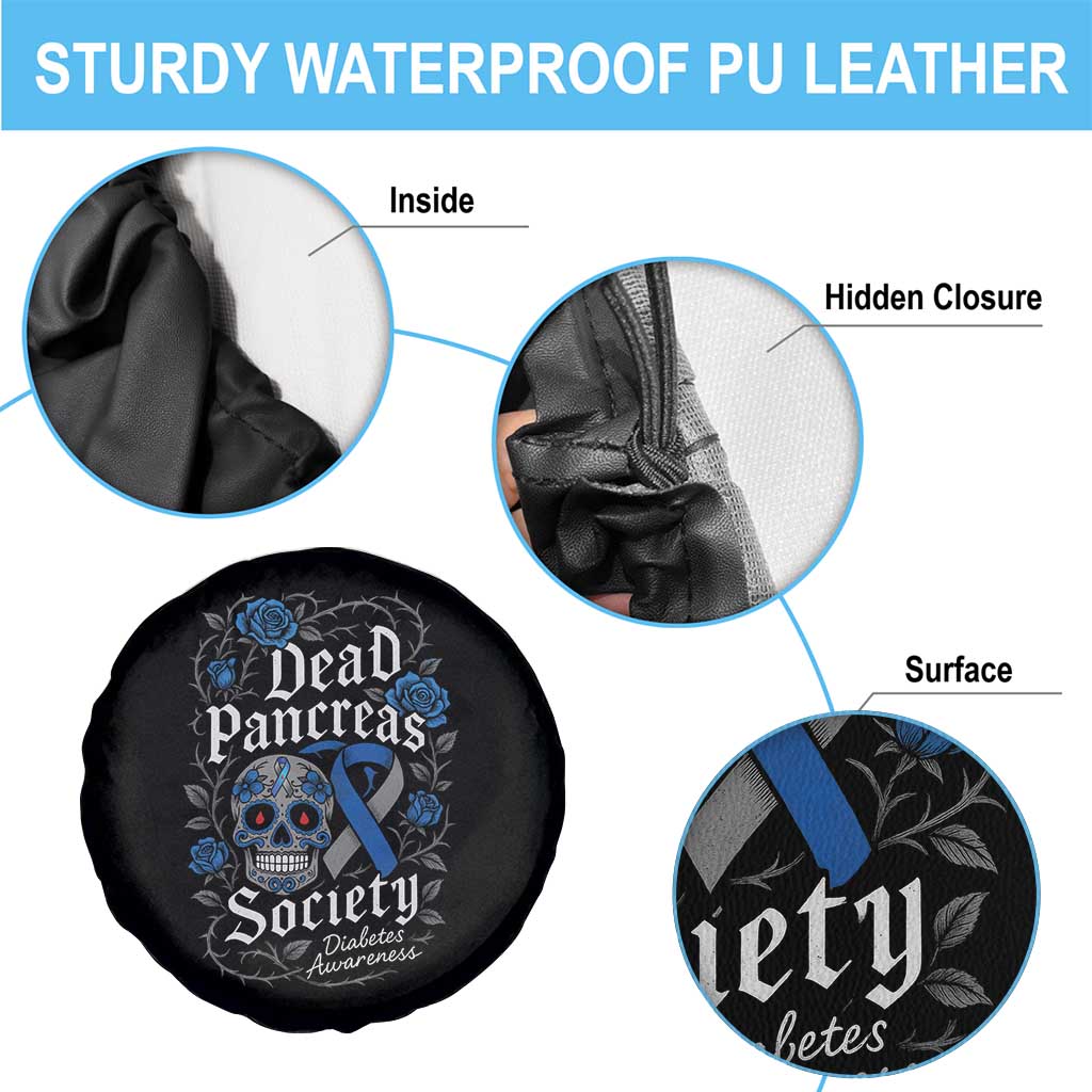 Funny Diabetes Type 1 Awareness Spare Tire Cover Dead Pancreas Society Sugar Skull TS10 Print Your Wear