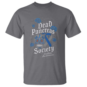 Funny Diabetes Type 1 Awareness T Shirt Dead Pancreas Society Sugar Skull TS10 Charcoal Print Your Wear