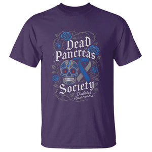 Funny Diabetes Type 1 Awareness T Shirt Dead Pancreas Society Sugar Skull TS10 Purple Print Your Wear