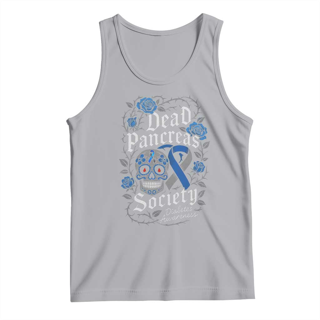 Funny Diabetes Type 1 Awareness Tank Top Dead Pancreas Society Sugar Skull TS10 Athletic Heather Print Your Wear