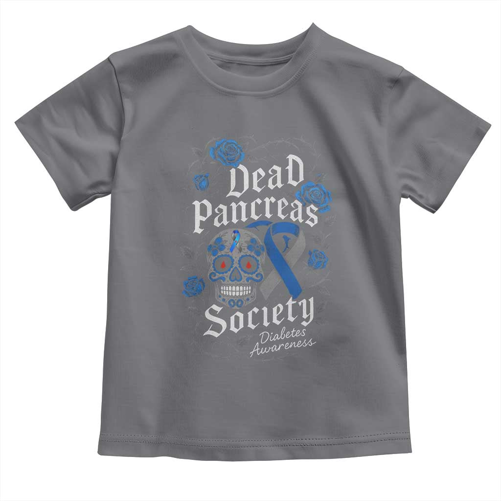 Funny Diabetes Type 1 Awareness Toddler T Shirt Dead Pancreas Society Sugar Skull TS10 Charcoal Print Your Wear