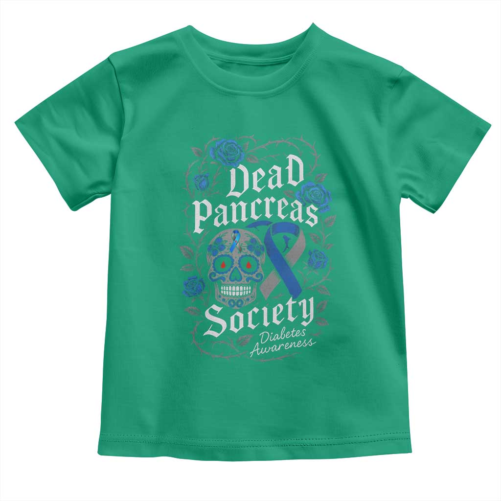 Funny Diabetes Type 1 Awareness Toddler T Shirt Dead Pancreas Society Sugar Skull TS10 Irish Green Print Your Wear