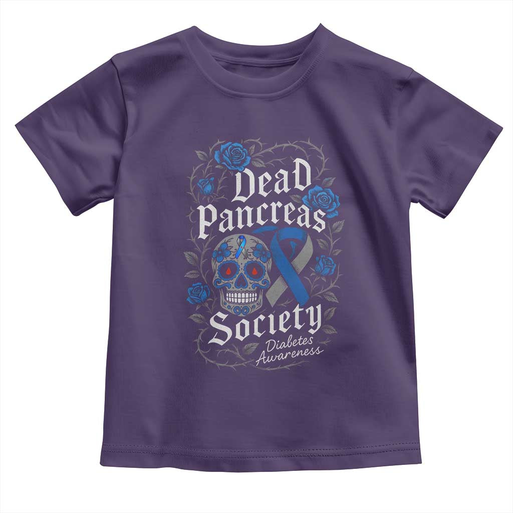 Funny Diabetes Type 1 Awareness Toddler T Shirt Dead Pancreas Society Sugar Skull TS10 Purple Print Your Wear