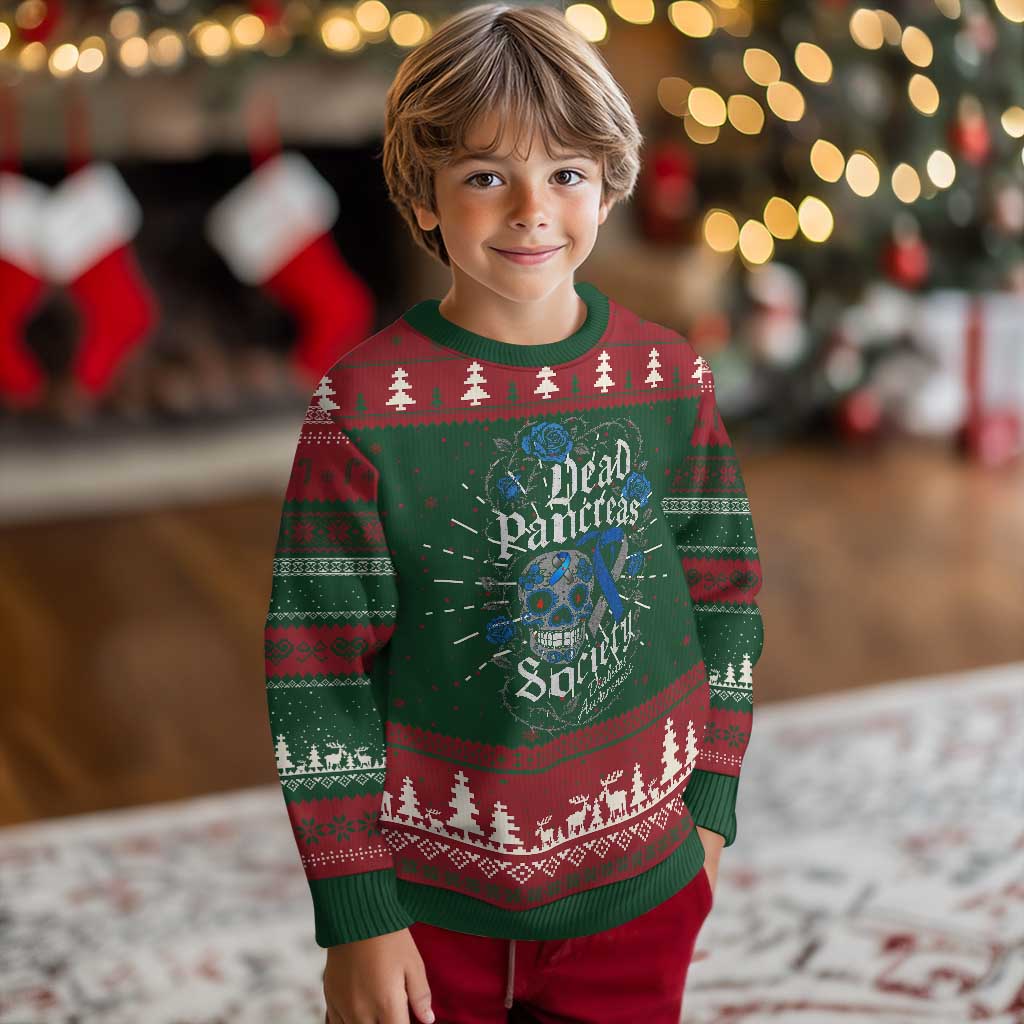 Funny Diabetes Type 1 Awareness Knit Sweatshirt Dead Pancreas Society Sugar Skull TS10 Christmas Print Your Wear