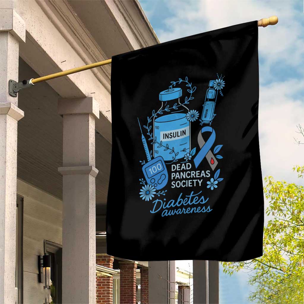 Dead Pancreas Society Garden Flag Funny Diabetes Awareness Insulin T1D Support TS10 Print Your Wear