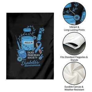 Dead Pancreas Society Garden Flag Funny Diabetes Awareness Insulin T1D Support TS10 Print Your Wear
