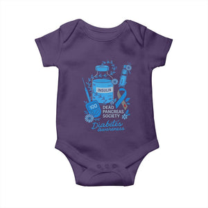 Dead Pancreas Society Baby Onesie Funny Diabetes Awareness Insulin T1D Support TS10 Purple Print Your Wear