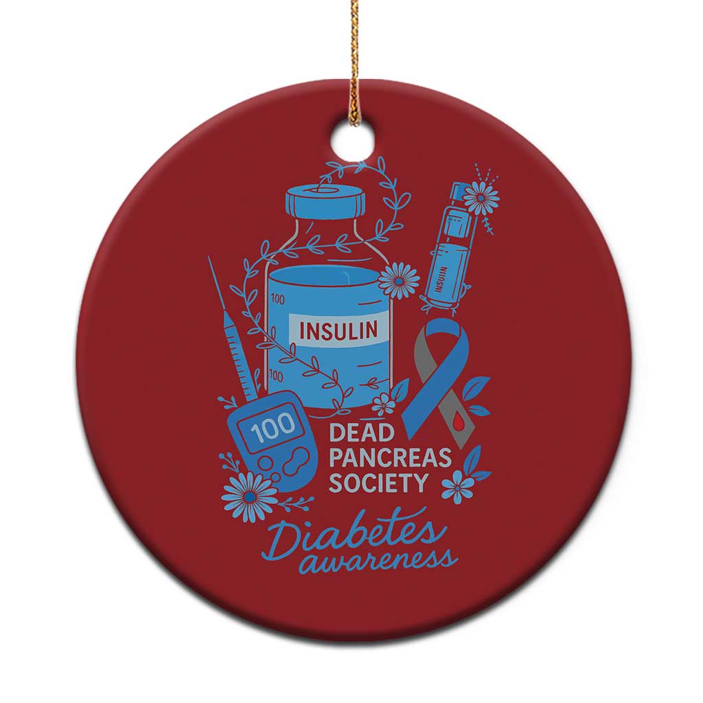 Dead Pancreas Society Christmas Ornament Funny Diabetes Awareness Insulin T1D Support TS10 Print Your Wear