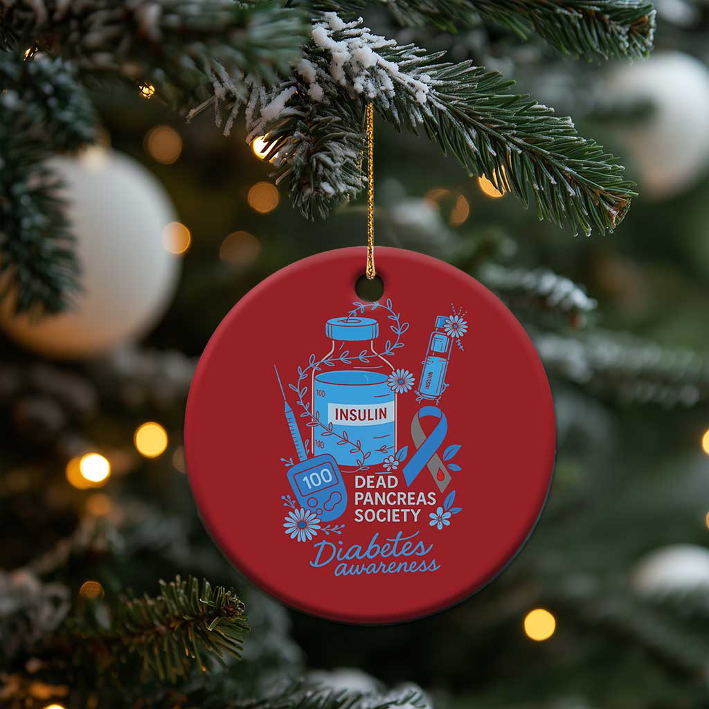 Dead Pancreas Society Christmas Ornament Funny Diabetes Awareness Insulin T1D Support TS10 Print Your Wear