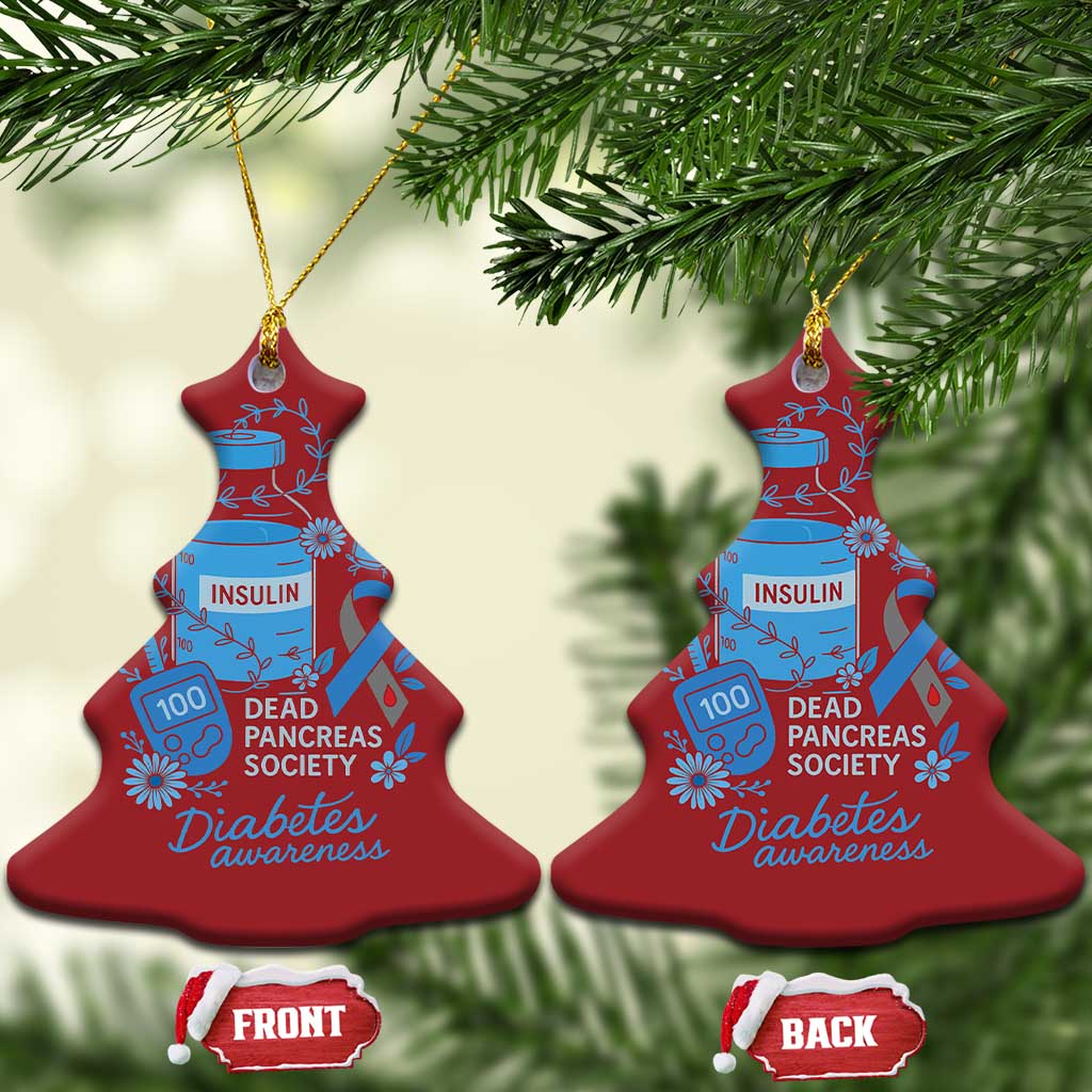 Dead Pancreas Society Christmas Ornament Funny Diabetes Awareness Insulin T1D Support TS10 Christmas Tree Red Print Your Wear