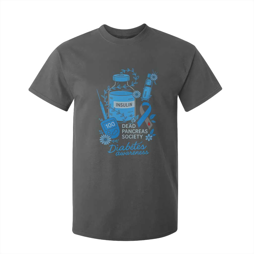 Dead Pancreas Society T Shirt For Kid Funny Diabetes Awareness Insulin T1D Support TS10 Dark Heather Print Your Wear