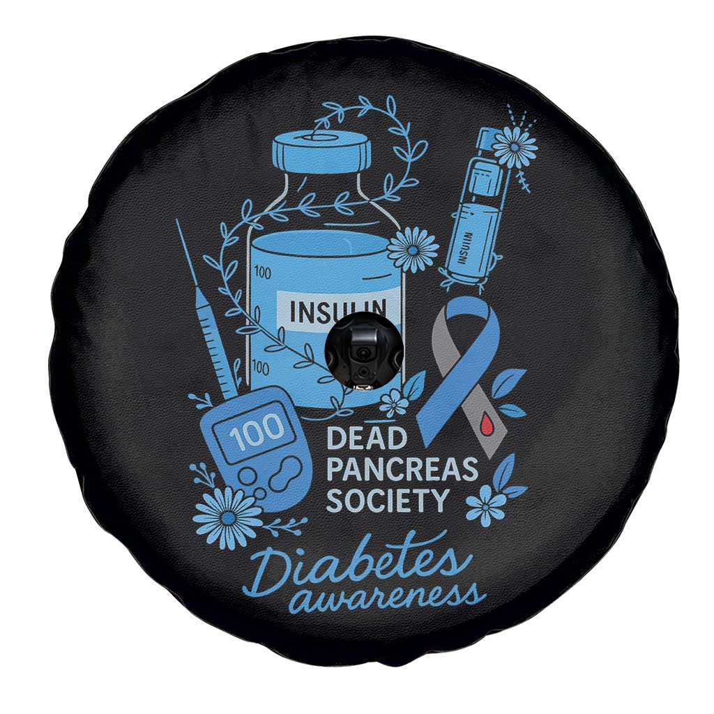 Dead Pancreas Society Spare Tire Cover Funny Diabetes Awareness Insulin T1D Support TS10 Print Your Wear