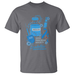 Dead Pancreas Society T Shirt Funny Diabetes Awareness Insulin T1D Support TS10 Charcoal Print Your Wear