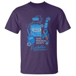 Dead Pancreas Society T Shirt Funny Diabetes Awareness Insulin T1D Support TS10 Purple Print Your Wear