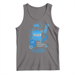 Dead Pancreas Society Tank Top Funny Diabetes Awareness Insulin T1D Support TS10 Deep Heather Print Your Wear