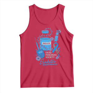 Dead Pancreas Society Tank Top Funny Diabetes Awareness Insulin T1D Support TS10 Red Print Your Wear