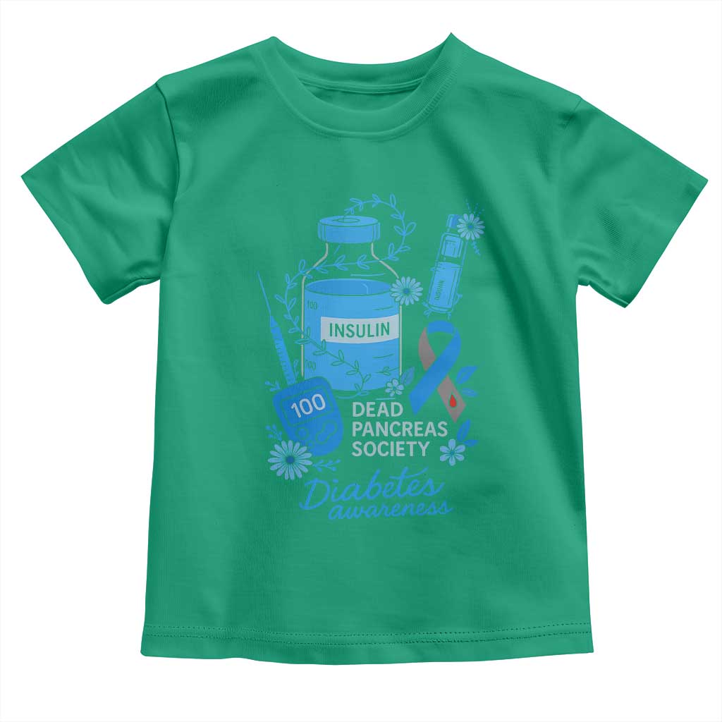 Dead Pancreas Society Toddler T Shirt Funny Diabetes Awareness Insulin T1D Support TS10 Irish Green Print Your Wear