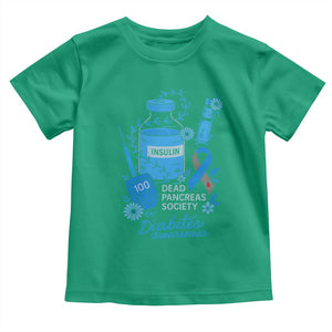 Dead Pancreas Society Toddler T Shirt Funny Diabetes Awareness Insulin T1D Support TS10 Irish Green Print Your Wear