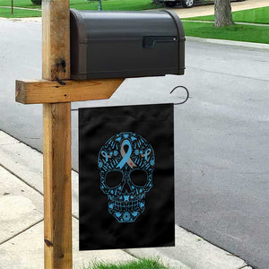 Diabetes Awareness Skull Garden Flag Blue Ribbon T1D Support Sugar Skull TS10 Print Your Wear