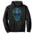 Diabetes Awareness Skull Hoodie Blue Ribbon T1D Support Sugar Skull TS10 Black Print Your Wear