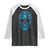 Diabetes Awareness Skull Raglan Shirt Blue Ribbon T1D Support Sugar Skull TS10 Black White Print Your Wear
