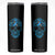 Diabetes Awareness Skull Skinny Tumbler Blue Ribbon T1D Support Sugar Skull TS10 Black Print Your Wear