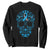 Diabetes Awareness Skull Sweatshirt Blue Ribbon T1D Support Sugar Skull TS10 Black Print Your Wear