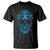 Diabetes Awareness Skull T Shirt Blue Ribbon T1D Support Sugar Skull TS10 Black Print Your Wear