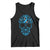 Diabetes Awareness Skull Tank Top Blue Ribbon T1D Support Sugar Skull TS10 Black Print Your Wear