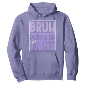 Funny Bruh Purple Up For Military Kids Hoodie Military Child Month TS11 Violet Print Your Wear