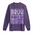 Funny Bruh Purple Up For Military Kids Long Sleeve Shirt Military Child Month TS11 Purple Print Your Wear