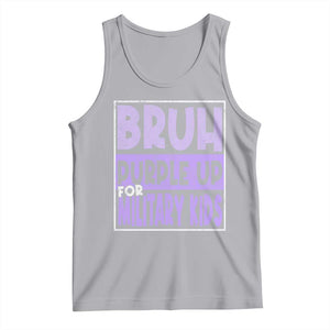 Funny Bruh Purple Up For Military Kids Tank Top Military Child Month TS11 Athletic Heather Print Your Wear