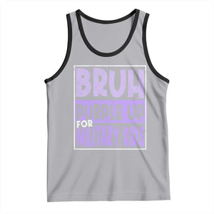 Funny Bruh Purple Up For Military Kids Tank Top Military Child Month TS11 Athletic Heather Black Print Your Wear