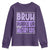 Funny Bruh Purple Up For Military Kids Youth Sweatshirt Military Child Month TS11 Purple Print Your Wear