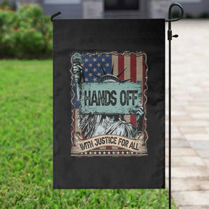 Funny Hands Off With Justice For All Garden Flag Statue Of Liberty American Flag TS11 Print Your Wear