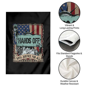 Funny Hands Off With Justice For All Garden Flag Statue Of Liberty American Flag TS11 Print Your Wear