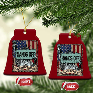 Funny Hands Off With Justice For All Ceramic Ornament Statue Of Liberty American Flag TS11 Print Your Wear