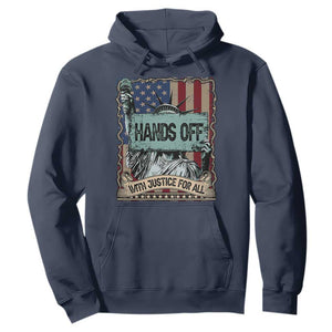 Funny Hands Off With Justice For All Hoodie Statue Of Liberty American Flag TS11 Navy Print Your Wear