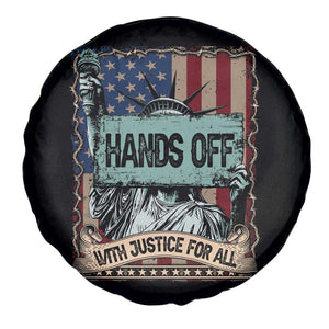 Funny Hands Off With Justice For All Spare Tire Cover Statue Of Liberty American Flag TS11 Print Your Wear