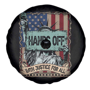 Funny Hands Off With Justice For All Spare Tire Cover Statue Of Liberty American Flag TS11 Print Your Wear